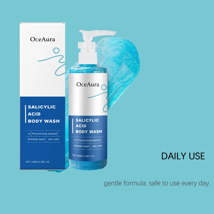 Salicylic Acid Body Wash Anti Acne Exfoliator Remove Dead Skin Brightening Shrink Pores Oil Control Smoothing Nourish Shower Gel