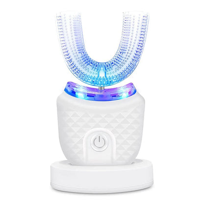 Wireless chargeable silicone bristle portable cleaning automatic toothbrush high quality u-shaped electric toothbrush