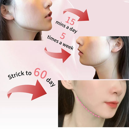 Microcurrent V Portable Heat Therapy Micro-current Low Frequency Vibration Face Slimming Massager V Shaped Face Beauty Device